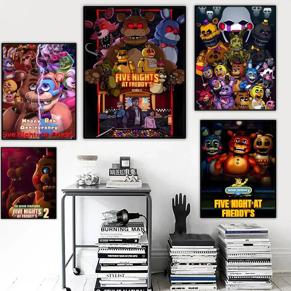 Five-nights-At-F-Freddys Painting Calligraphy Wall Art HD Canvas Oil Painting Posters Prints Home Bedroom Decor Gift