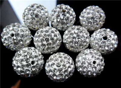 Clay Paved Crystal Bead Clay Micro Pave Rhinestone Ball Beads DIY For Jewelry Making fg4s