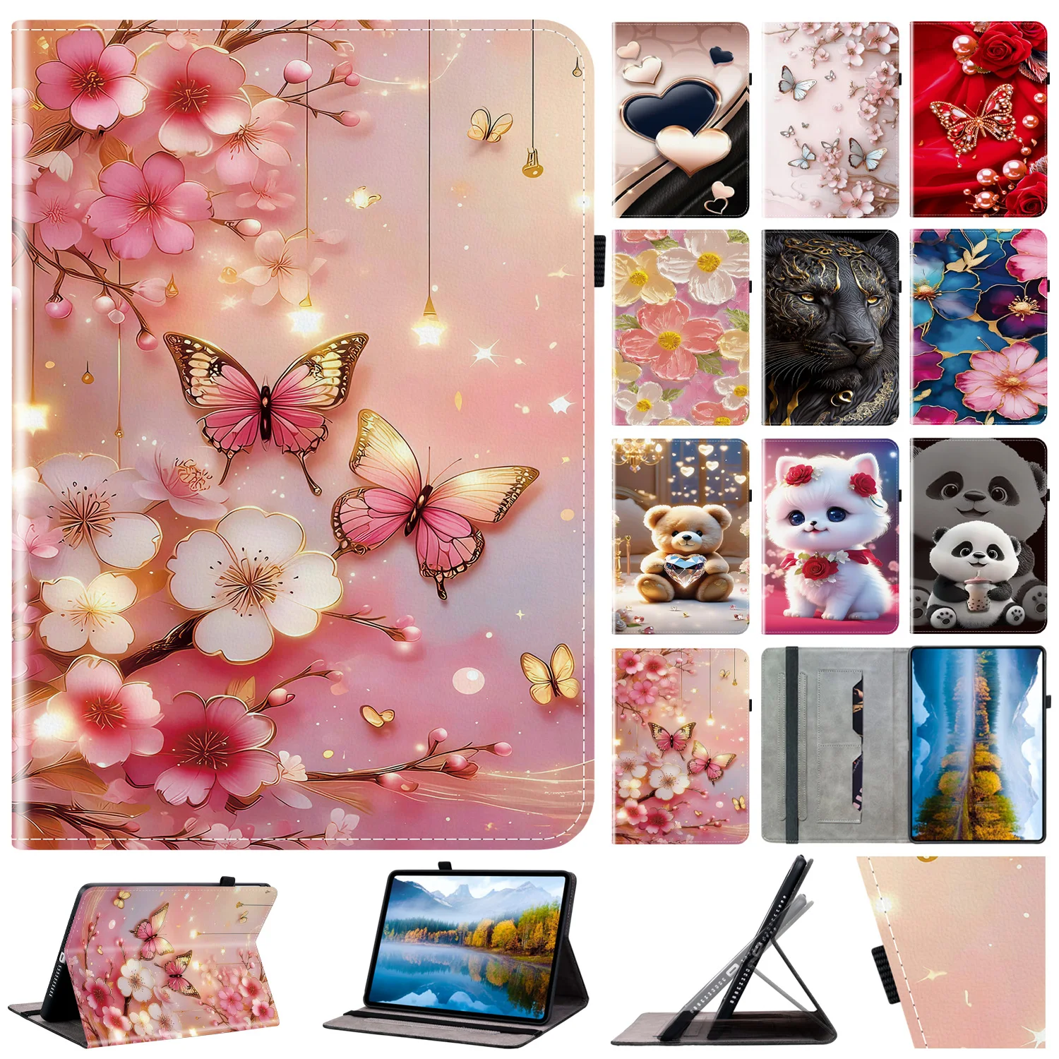 Leather Case For Lenovo Tab M11 M7 Gen 3 M8 M9 M10 Plus 3rd 10.6 M10 5G 2023 K11 Plus Case M10 2nd X306F K9 8.7inch Tablet Cover