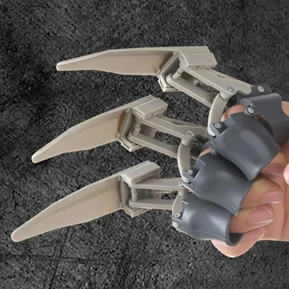 

3pcs 3D Assembly Retractable Mechanical Claws Scalable Figure Decorations Glowing Wolf Claws Transparent Cool