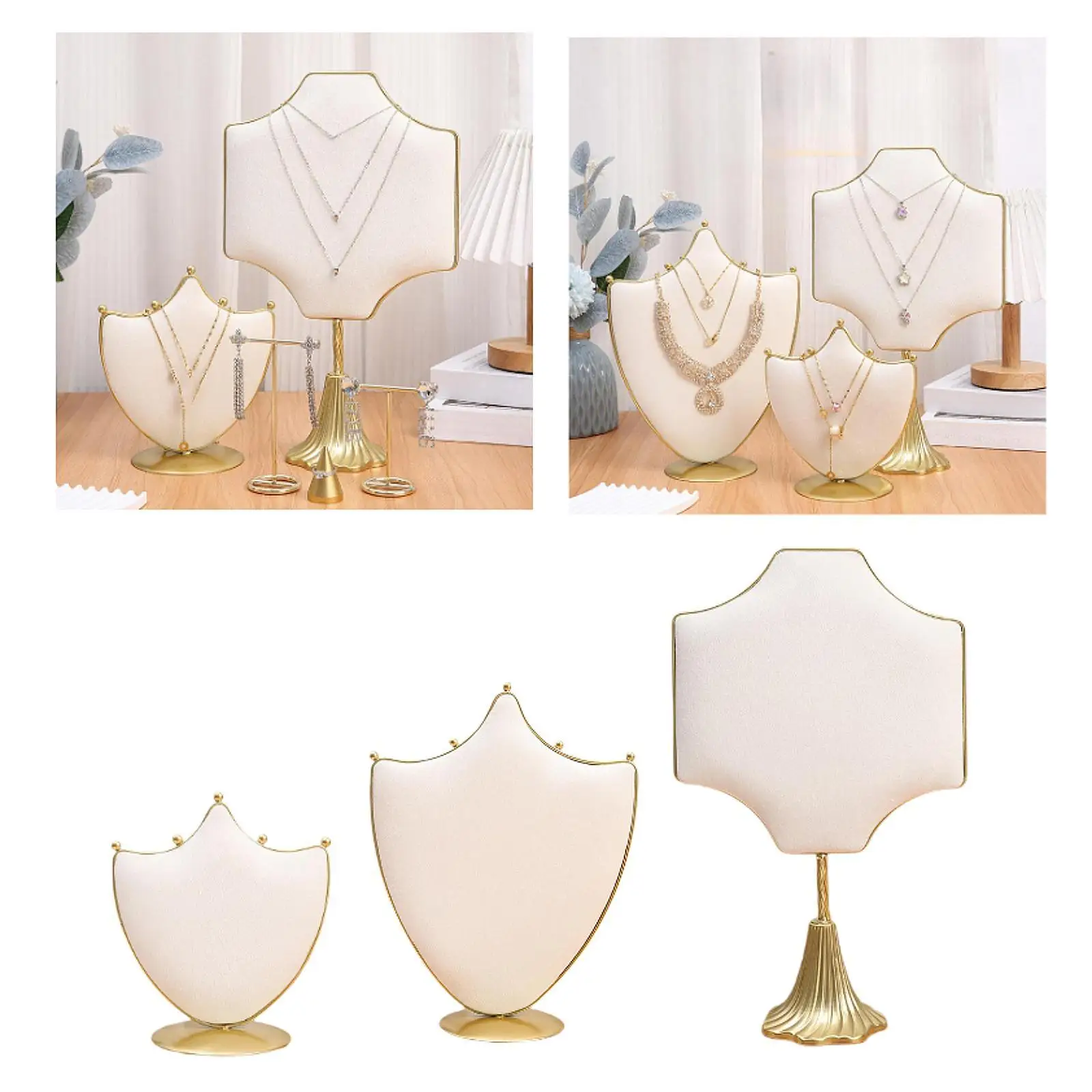 

Necklace Display Stand Fashion Jewelry Bust for Shows Countertop Desktop