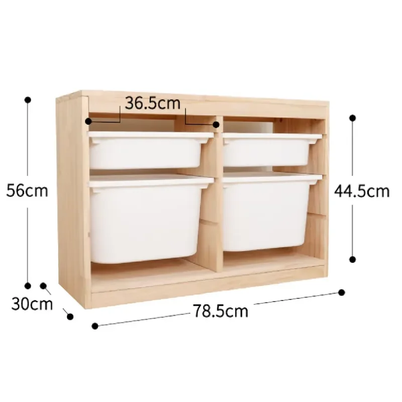 Three Layer Solid Wood Storage Rack for Baby Wardrobe Kitchen Living Room Toy Bedding Cabinet Childrens Furniture Organizer