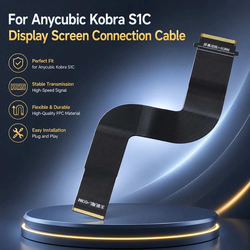 For Anycubic Kobra S1C Display Screen Connection Cable Stable Transmission And Durable Cable  For Kobra S1C  3D Printer Parts