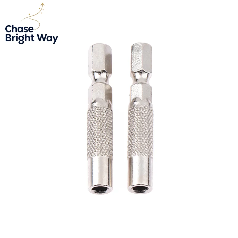 2pcs Hex Shank 6.35mm To 4mm Insert Bit Adapter Electric Screwdriver Socket Holder Micro Bit Adapter Magnetic Holder Tools