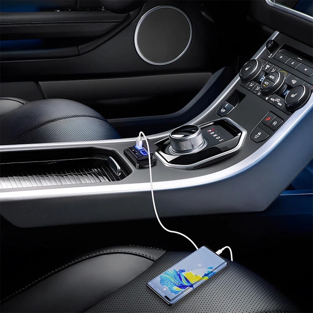 12V/24V Auto USB Ladegerät Buchse Dual USB Ports QC3.0 PD Schnelle Ladung Power Adapter Schnelle lade Auto Ladegerät für Auto RV Yacht Bus