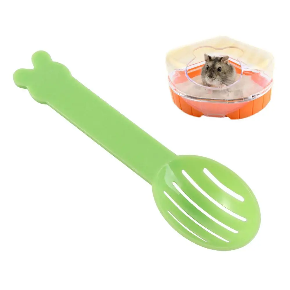 Mini Hamster Sand Scoop Zufällige Farbe Kunststoff Hamster Toilette Reinigung Scoop Haustier Bad Löffel Hamster Badezimmer Reinigung Schaufel