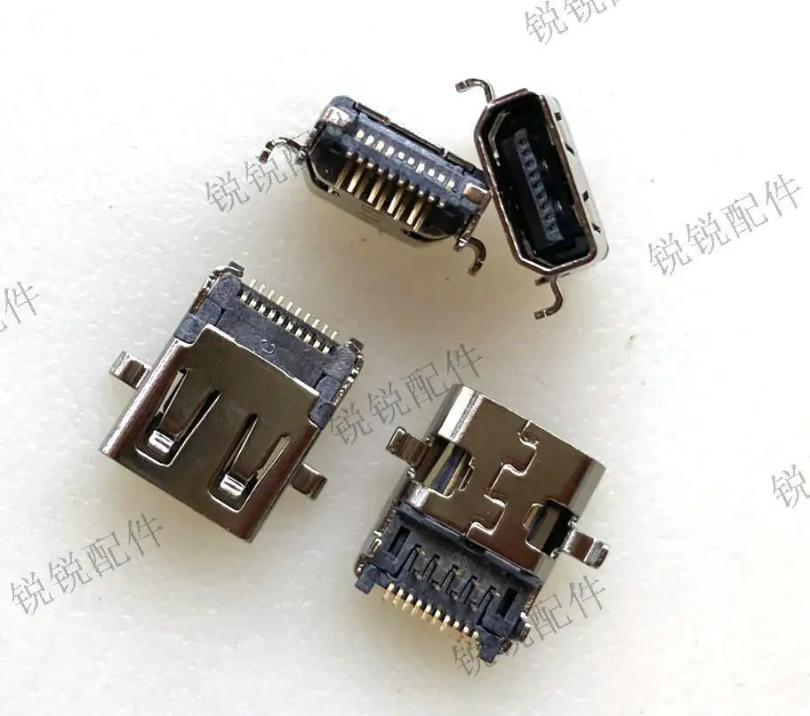 For MICRO HDMI D TYPE sinking plate, female base 19P MINI HDMI socket high definition connector