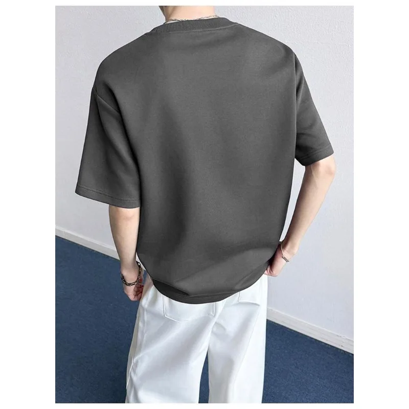 American Heavyweight Half Sleeved Men's Loose Design Top, Summer New Short Sleeved T-shirt, Three-dimensional Rivet Trendy Brand