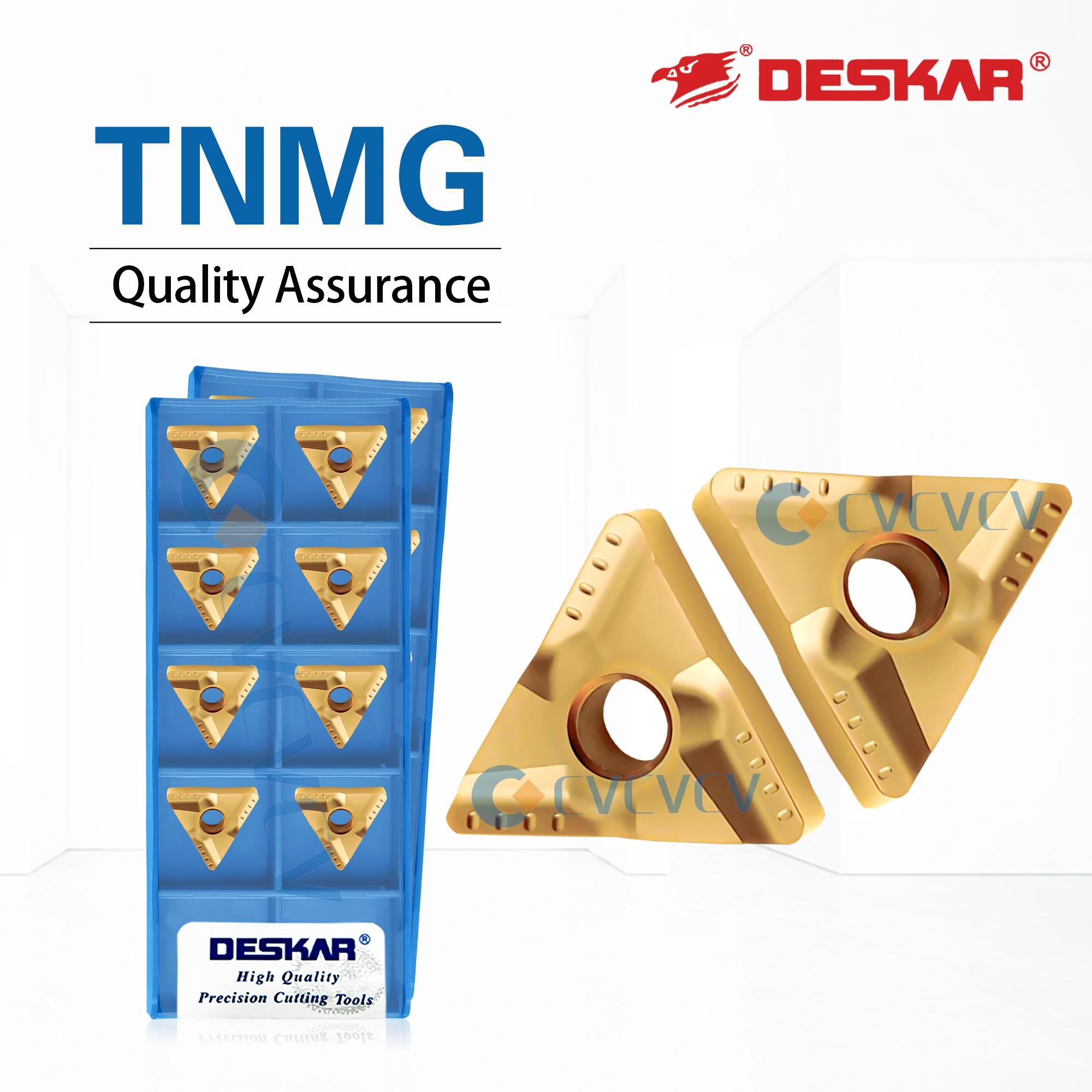 

Токарный станок с ЧПУ DESKAR с числовым управлением TNMG160404/160408R-VF L-VF LF9018, токарные инструменты, используемые стальные детали для обработки Tor, треугольные лезвия