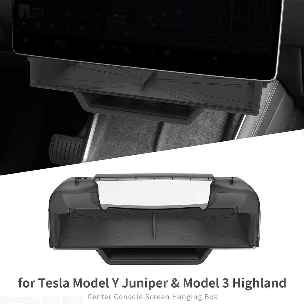 for Tesla Model YL/Y Juniper/Model 3 Highland 2025 Car Storage Box Hidden Storage Organizer Under Central Control Screen Tray