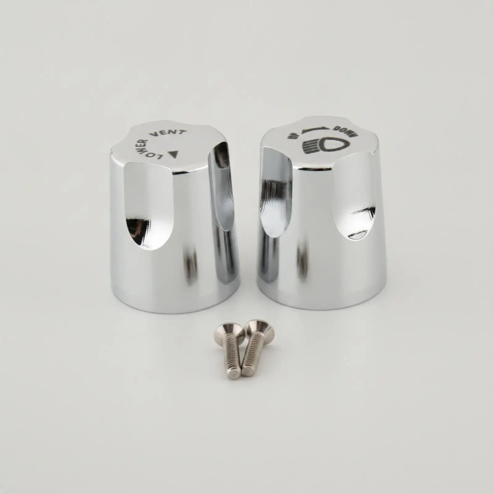 Aluminum Alloy Motorcycle Dash Switch Knob Headlight Beam Adjuster Cylindrical Replacement with White Printed Raise Lower