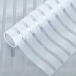 Frosted Window Film Privacy Film for Glass Windows Stripe Patterns Window Frosting  Self-Adhesive Glass Film for Home Office