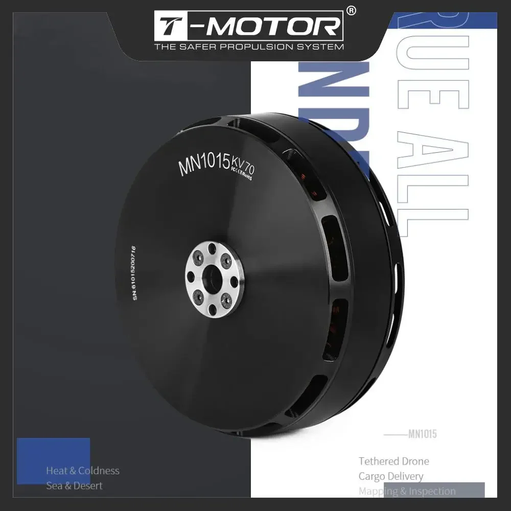 

T-MOTOR Brushless Motor MN1015 KV70 All-Round Heavy Lift UAV Motor with 27.4kg Max Thrust Efficient Disc Motor Multi-rotor