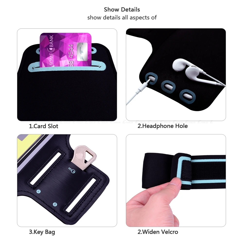 Waterproof Running Sport Gym Arm Band For Google Pixel 8 7 7a 6a 6 Pro 5 5a 4a 4 3a 3 2 XL 4XL 3aXL 3XL 2XL Phone Bag Case Cover