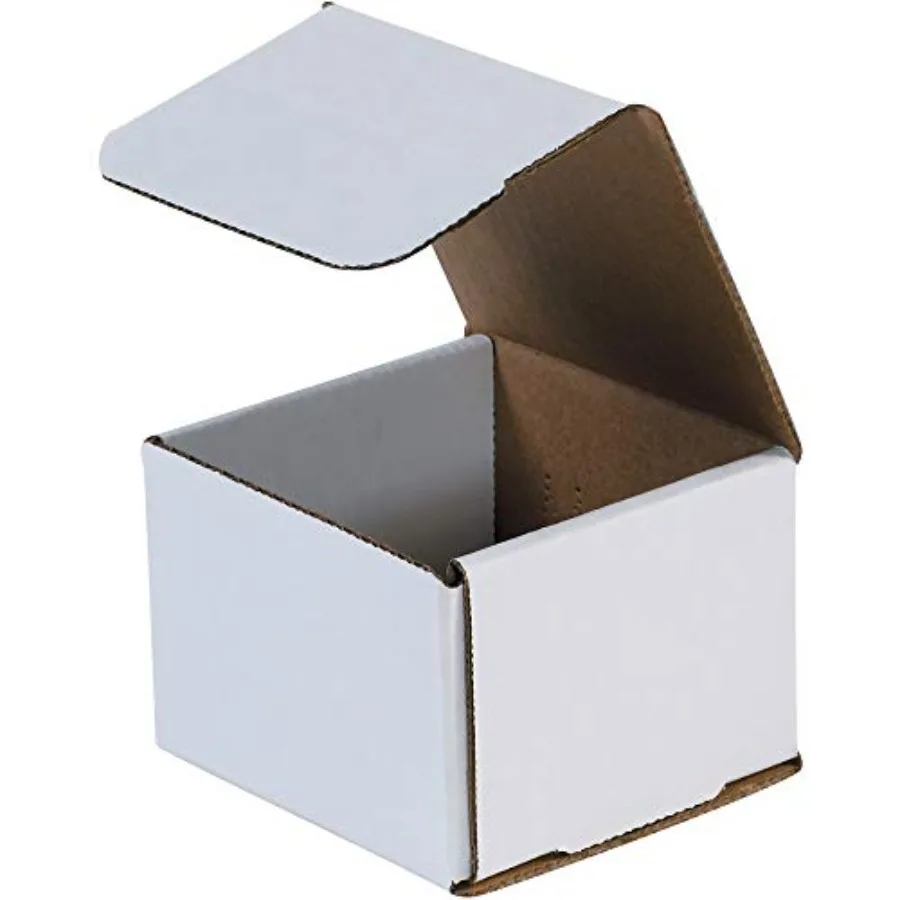 

Белые гофрированные почтовые коробки 4" x 4" x 3" (длина x ширина x высота), упаковка 50 шт., ударопрочные, для доставки и отправки почтой (UPS, USPS, FedEx)
