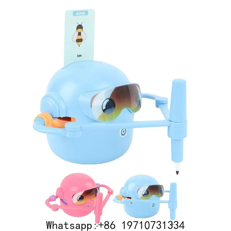 Kids Drawing Robot for Boys Girls Interactive Educational Auto Drawing Robot with 100 Cards 12 Color Pens Preschool Learning