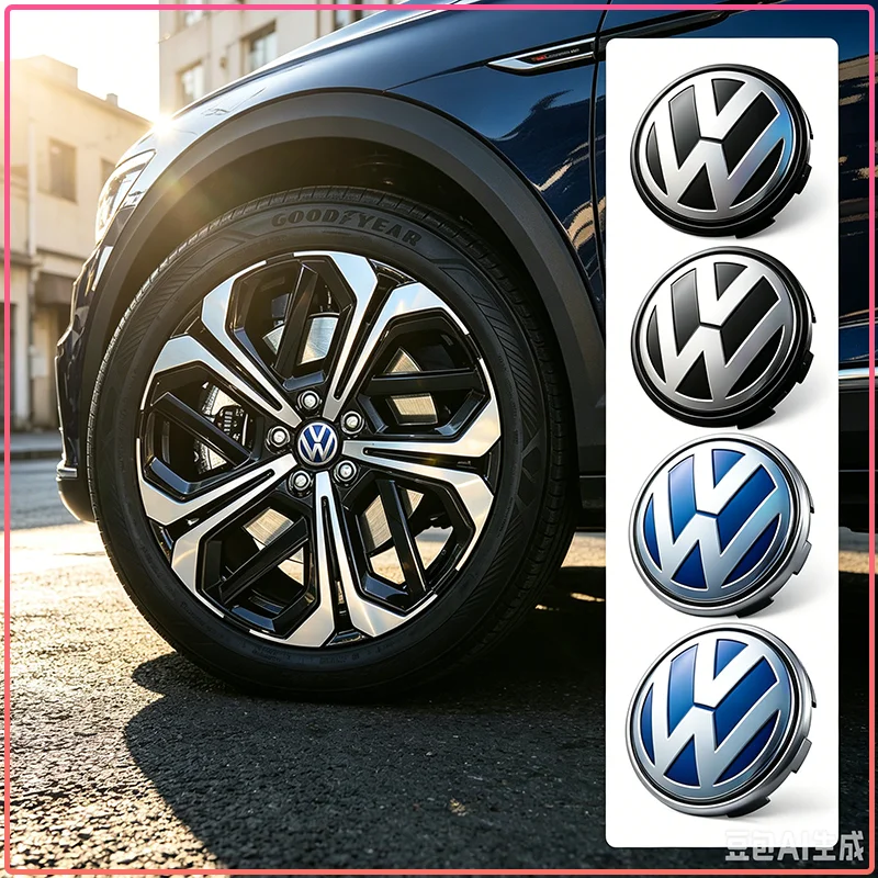 4PCS Car Badge Emblem Wheel Center Hub Caps Rim Hubcap Cover For VW Polo Golf-4 5 6 7 MK5 MK6 MK7 Tiguan Passat 3B7 601 171