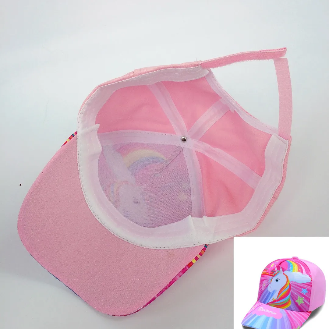 baby girl unicorn hat cap accessories for 2-8 year girls unicorn rainbow baseball cap casquette summer sun truck hat for kids