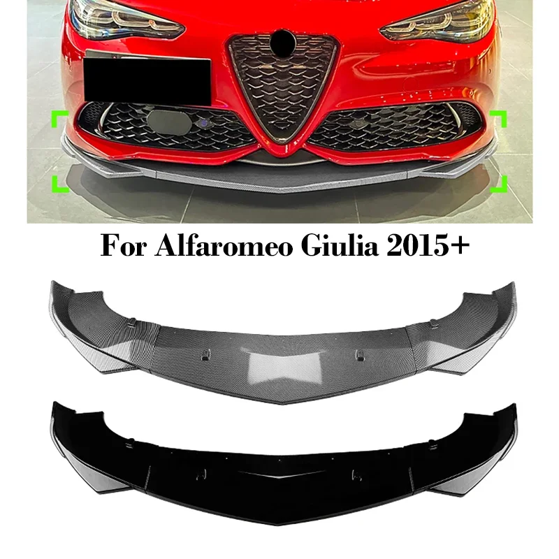

Front Bumper LipSpoiler ABS Plastic Material for Alfa Romeo Giulia 2015+ Diffuser Splitter Auto Parts Accessories