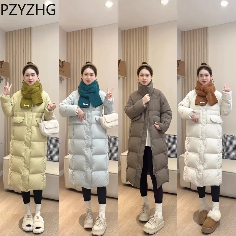 

Women 2023NewDown Jacket Winter Coat Female Medium Style Parkas Loose Hin Thin Intensification Outwear White Duck Down Overcoat