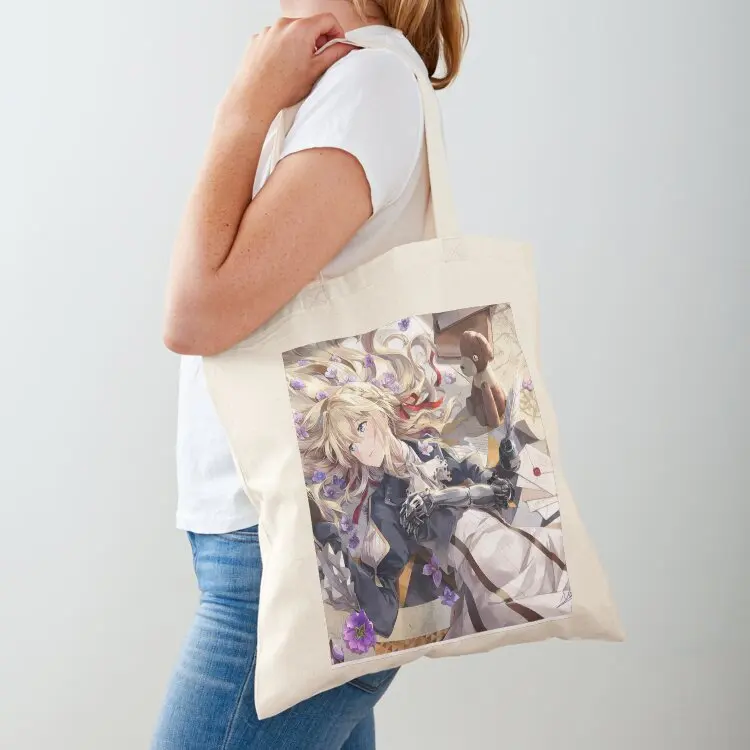 

Violet Evergarden 4 Tote Bag bags for women shopping cart bags university shopper bag Cloth bags