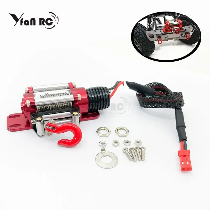 

TRX4 Metal Steel Wired Automatic Simulated Winch with Switch for 1/10 HSP Redcat HPI Axial SCX10 RC4WD D90 RC F66