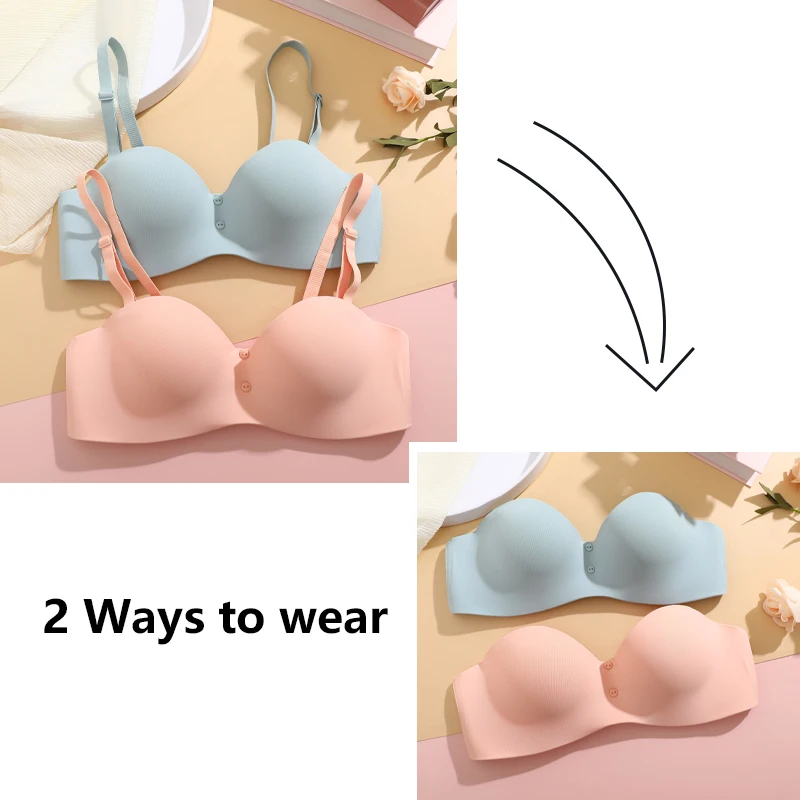 FINETOO Women Seamless Bras Push-UP Wireless Bralette Sexy Push Up Breathable underwear Soft Removable Straps Bras Lingerie New