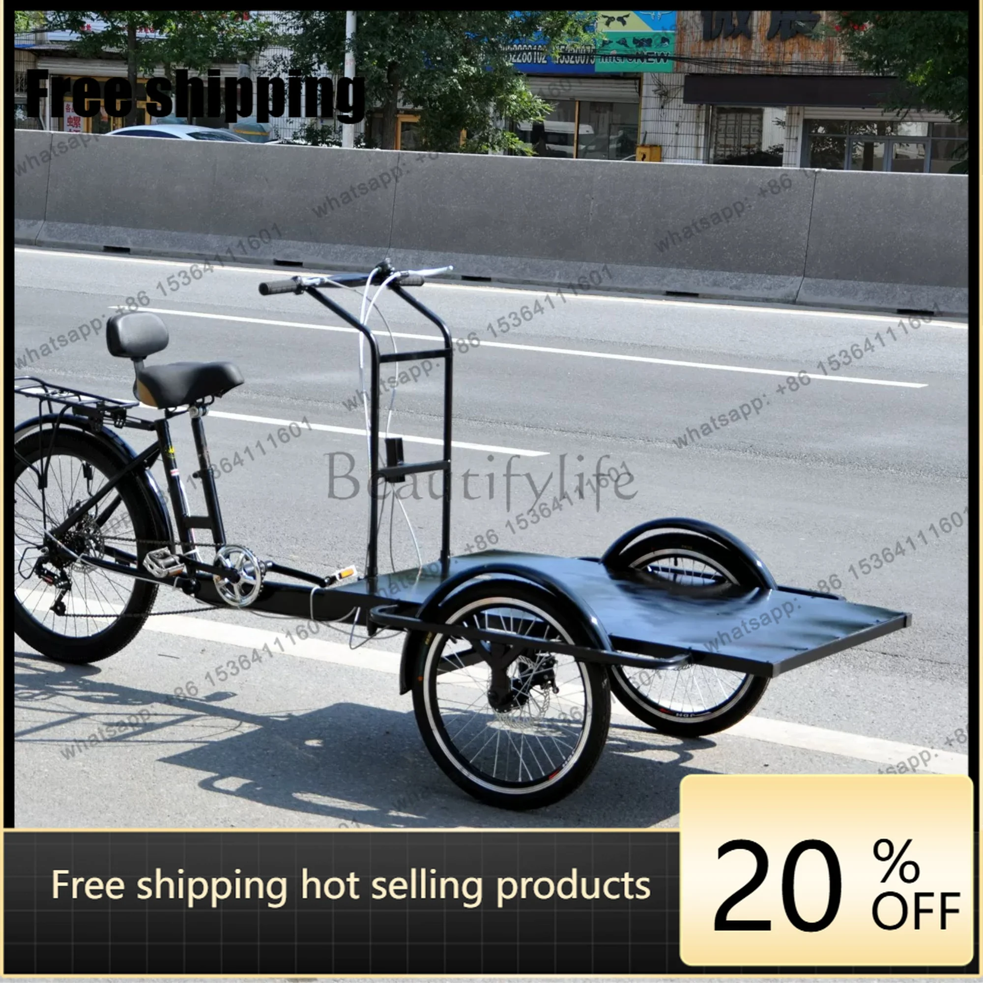 XX. Bicycle rickshaw stall selling goods and pulling goods variable speed, can be customized size