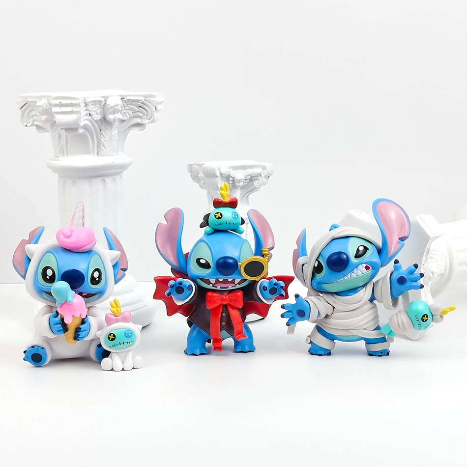 ฟิกเกอร์อนิเมะสติทช์ ซีรีส์ขายดี โมเดลการ์ตูนน่ารัก วัสดุ PVC ของตกแต่งโต๊ะ ของสะสม ของเล่นเด็ก