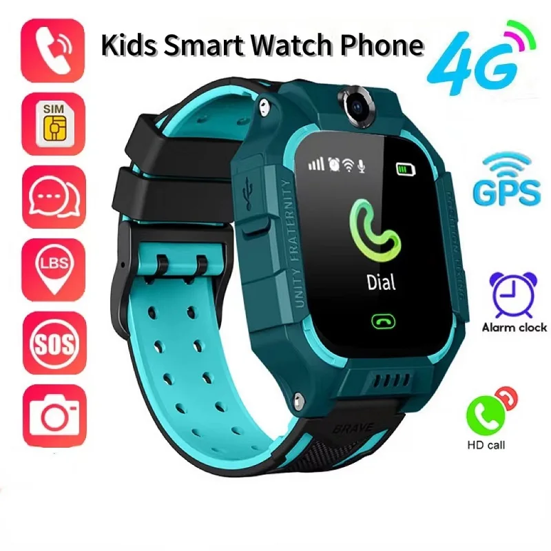 Children Smartwatch Wrist Kids Smart Watch GPS Tracker Waterproof Wristwatch Electronic Digital Connected Clock Child