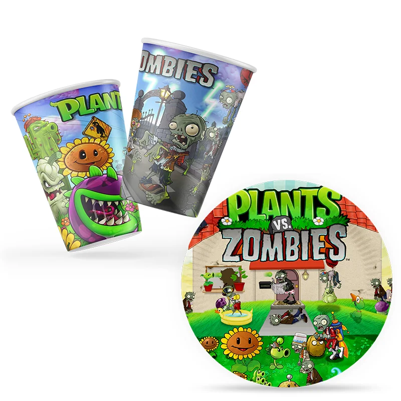 Game Miner Zombies Foil Latex Balloons Set Theme PVZ Cake Topper Party Supplies Happy Birthday Banner Decorations For Kids Toys