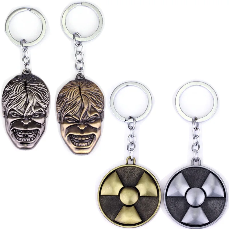 nuclear keychain stalker Hazard Charm Pendant Radioactive Hulk Logo Nuclear Emblem Cyber Industrial Sigil Stalker