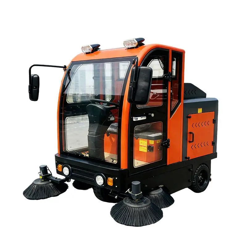 Drive-on industrial sweeper, electric sweeper, sweeper