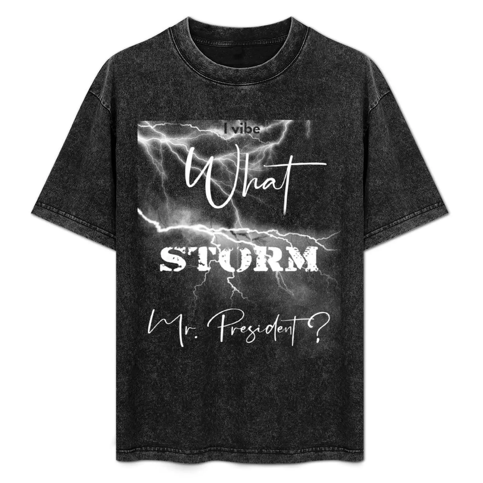 

I vibe What Storm Mr. President T-Shirt Basic Comfort Fit T-Shirt for Men