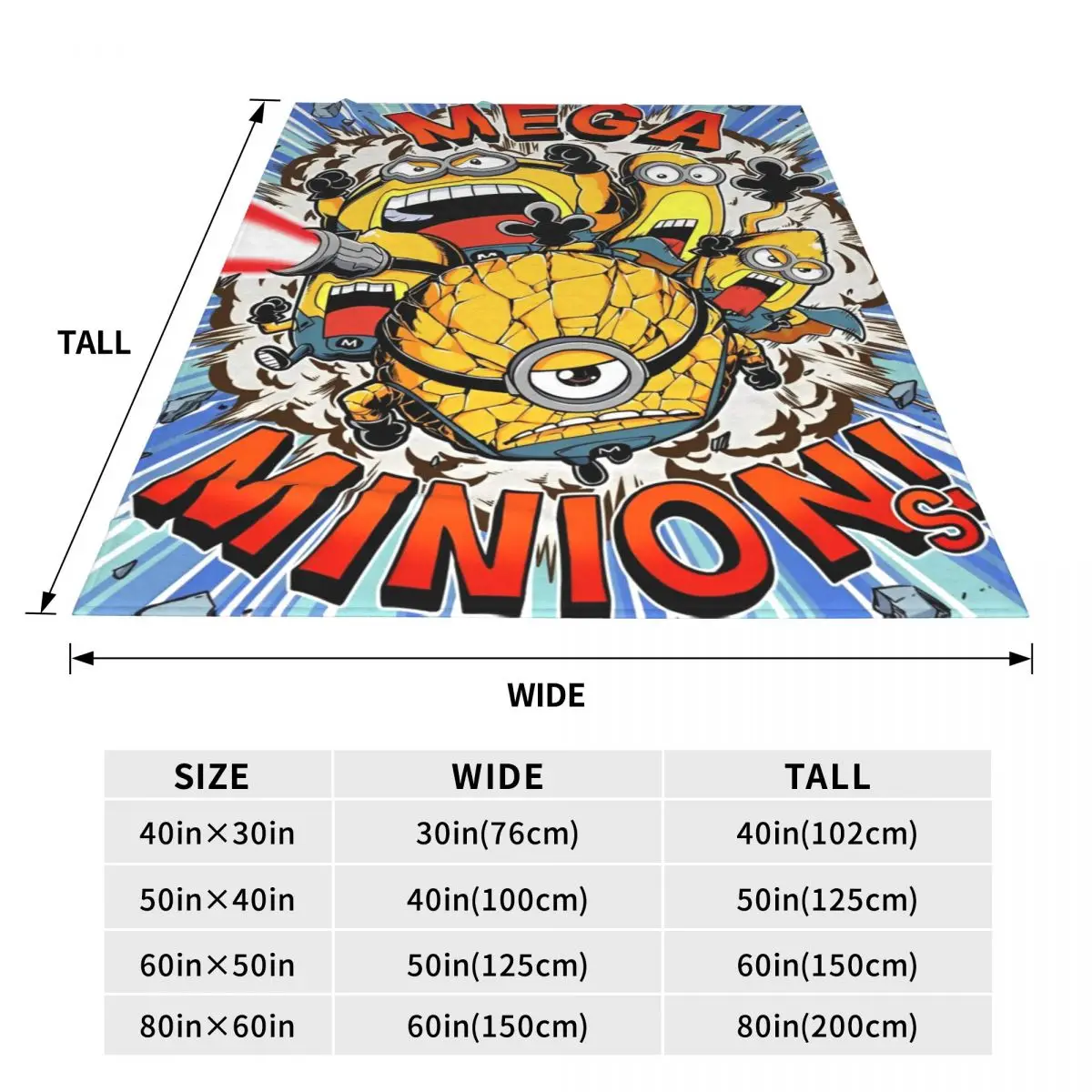 MINISO Mega Minions Soft Warm Blankets Child Picnic Bedding Throws Flannel Bedspread For Living Room Halloween Sofa Bed Cover