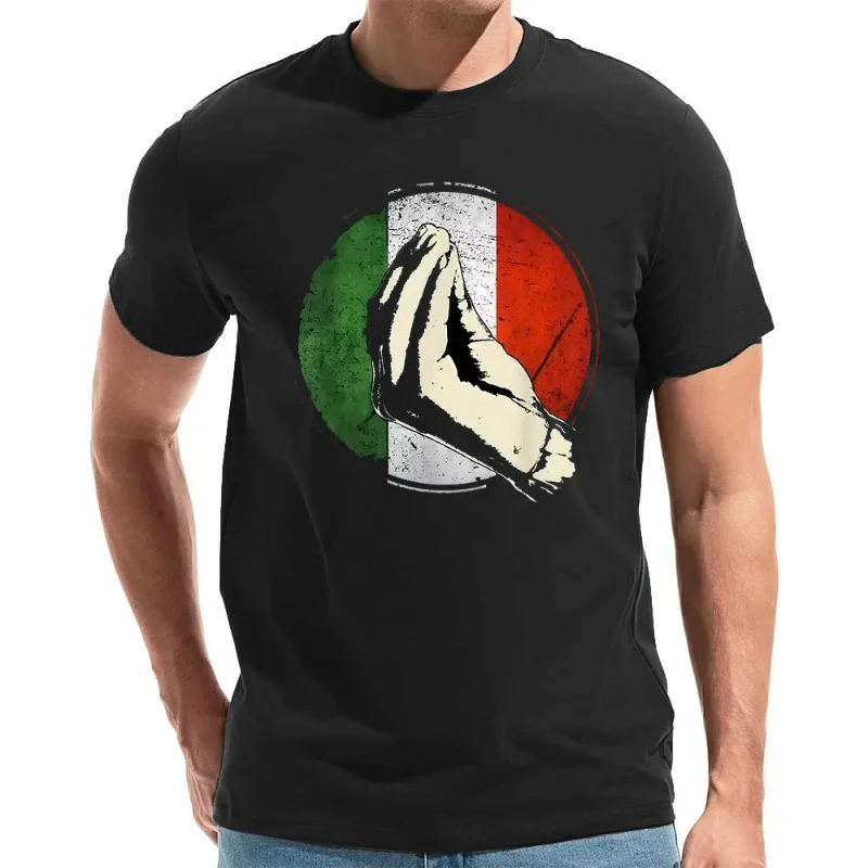 

Мужская рубашка, забавная итальянская футболка, повседневные хлопковые мужские футболки, летние дышащие футболки с короткими рукавами, мужская одежда, футболки с графикой