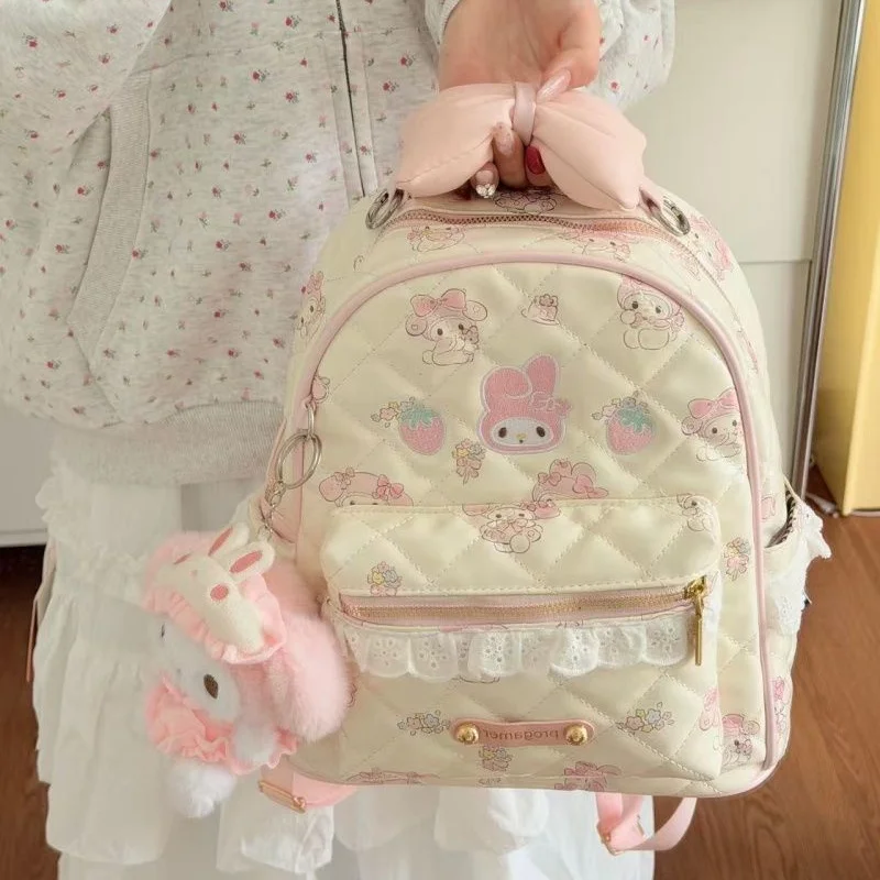 

Рюкзак Sanrio Bow Melody большой вместимости, водонепроницаемый, с хорошей несущей способностью, для школы и работы, подарок на день рождения для девочек