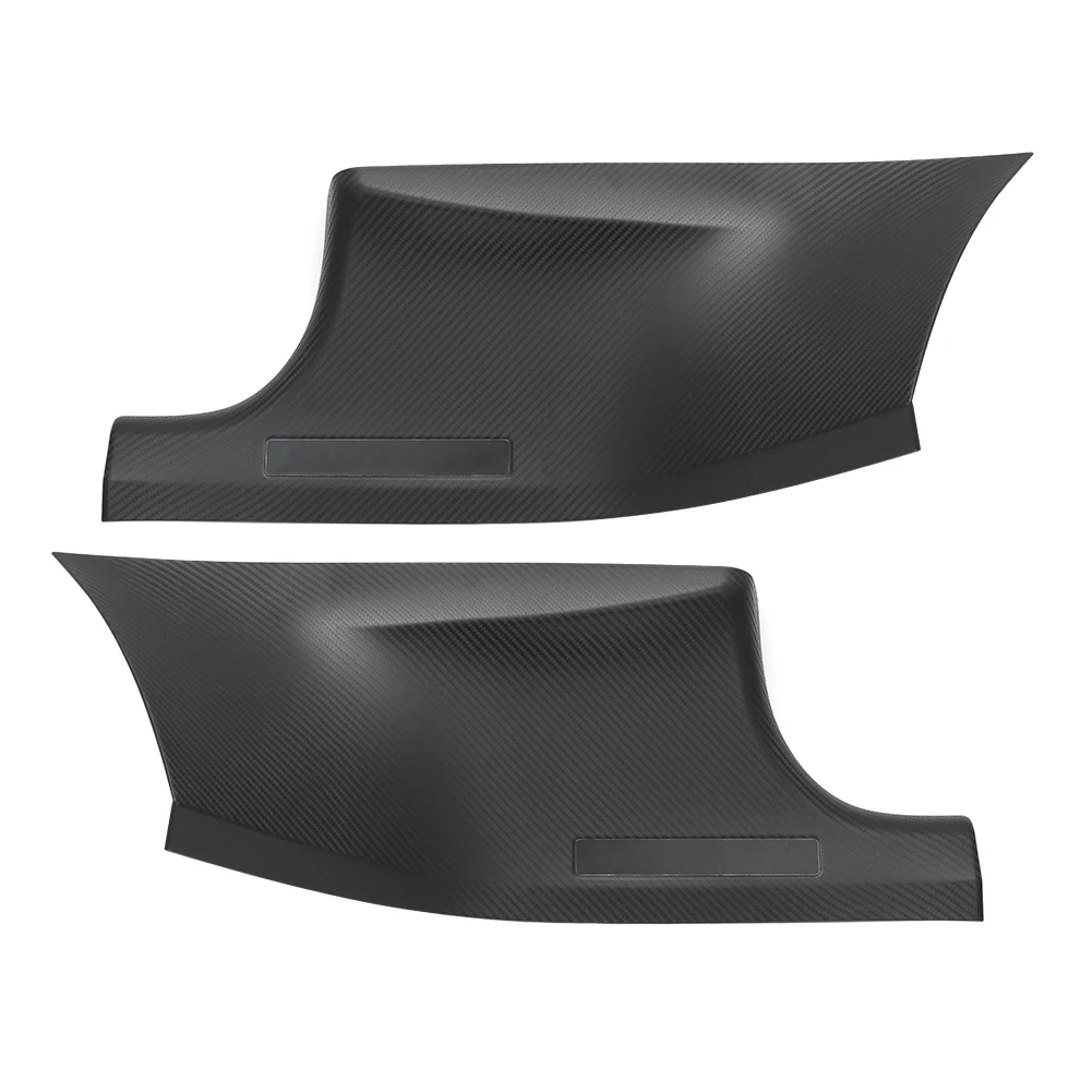 Protectores de alféizar de puerta delantera Y trasera para Tesla Model Y Model 3, cubierta de alféizar de puerta de coche ABS negro de carbono,