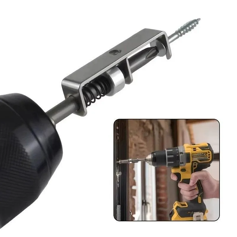 Spring Loaded Screw Holder Bit Universal Anti-Drop Screw Retaining Tool Stainless Steel Wear Resist Mechanics Electricians Part