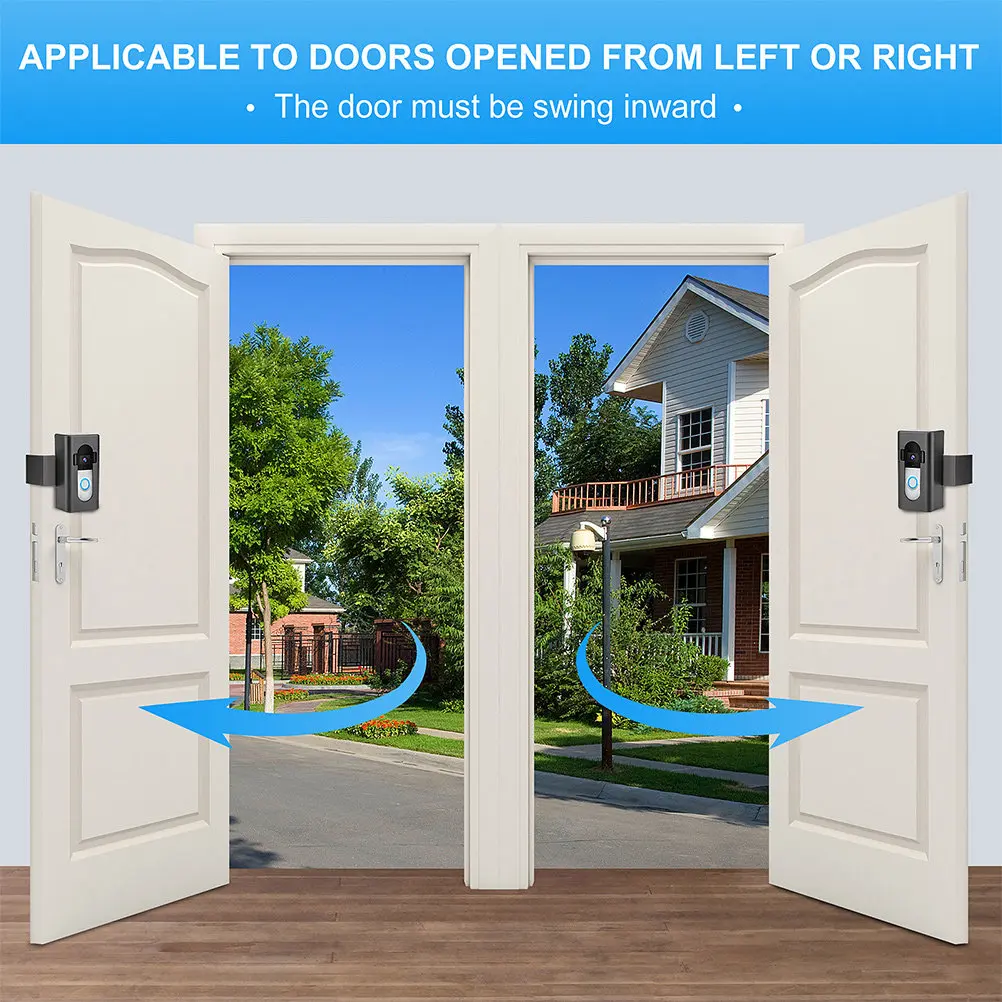 Household Video Doorbell Rack Wear-Resistant Steel Plastic Punch Free Doorbell Mount Holder for Ring Camera Daily Use Security