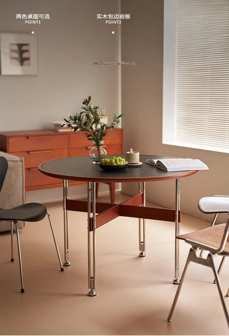 طاولة طعام بسيطة على الطراز القديم وطاولة تفاوض صغيرة لطاولة الشقة #5