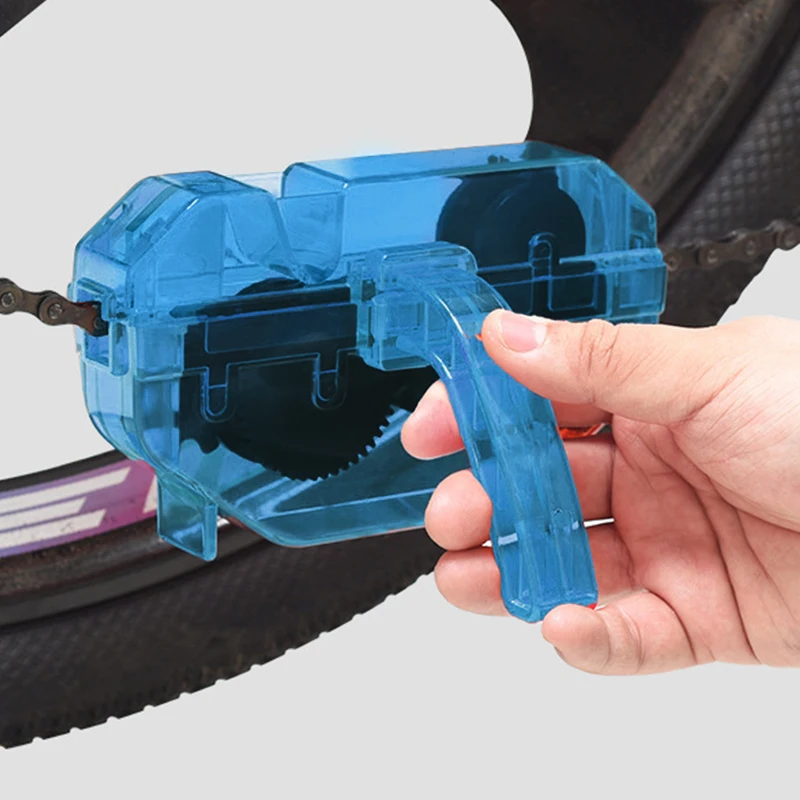 

Lightweight Bike Chain Cleaner; Portable Bicycle Scrubber Brushes; Mountain Cycling Wash Tool; Outdoor Cleaning Kit Accessory.