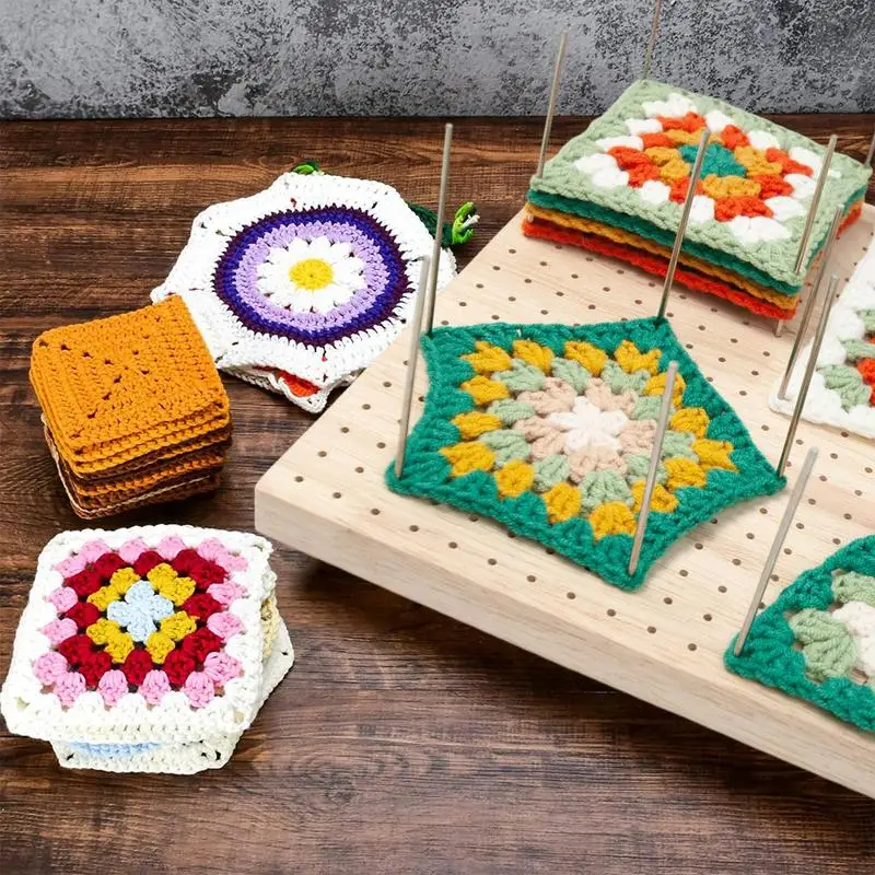 Granny Squares Blocking Board Kit Wooden Crochet Blocking Board For Sewing Quilting Knitting Crochet Granny Squares Lovers Gifts