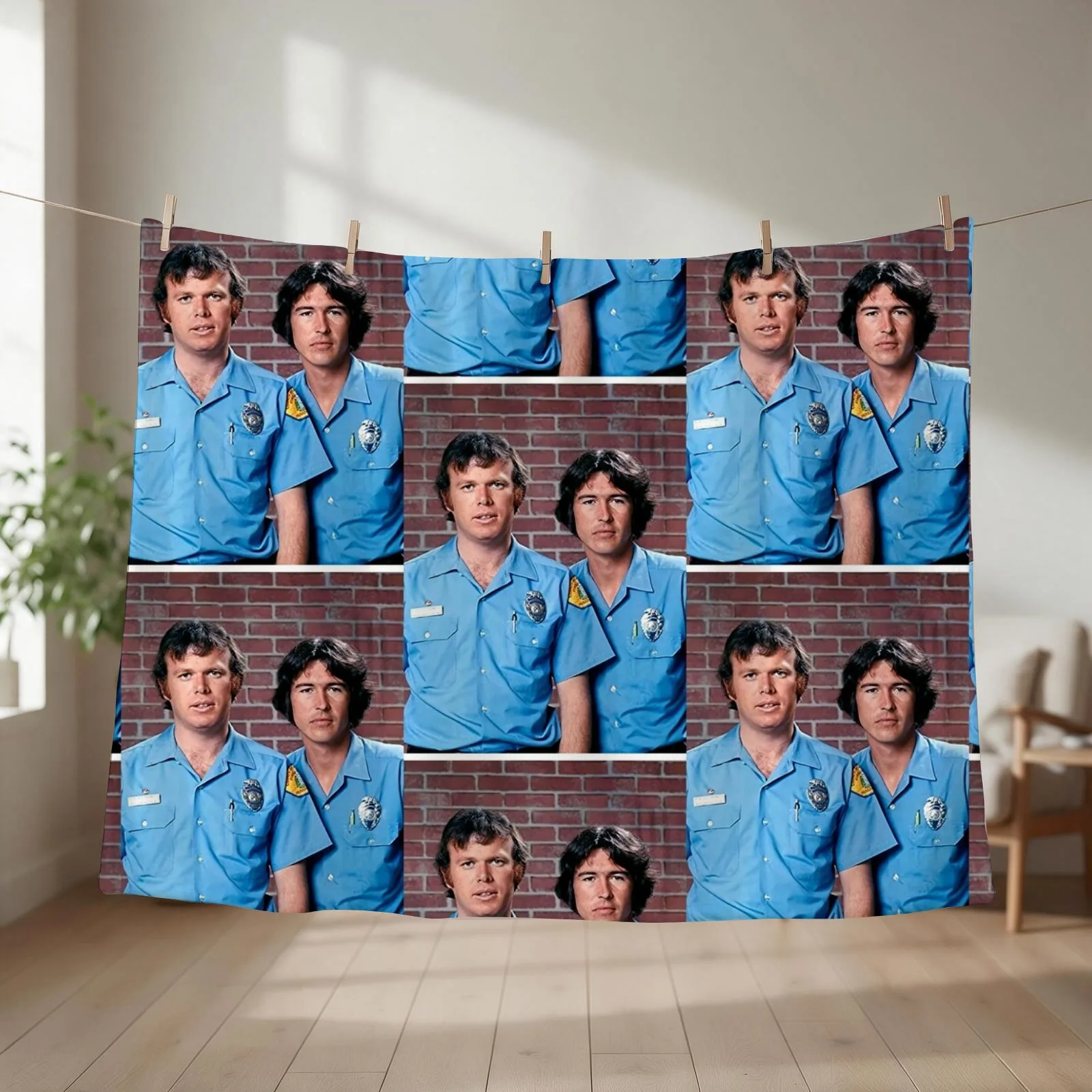 #Emergency! #Randolph #Mantooth #Kevin #Tighe Throw Blanket couch cozy soft plush fuzzy picnic outdoor blanket