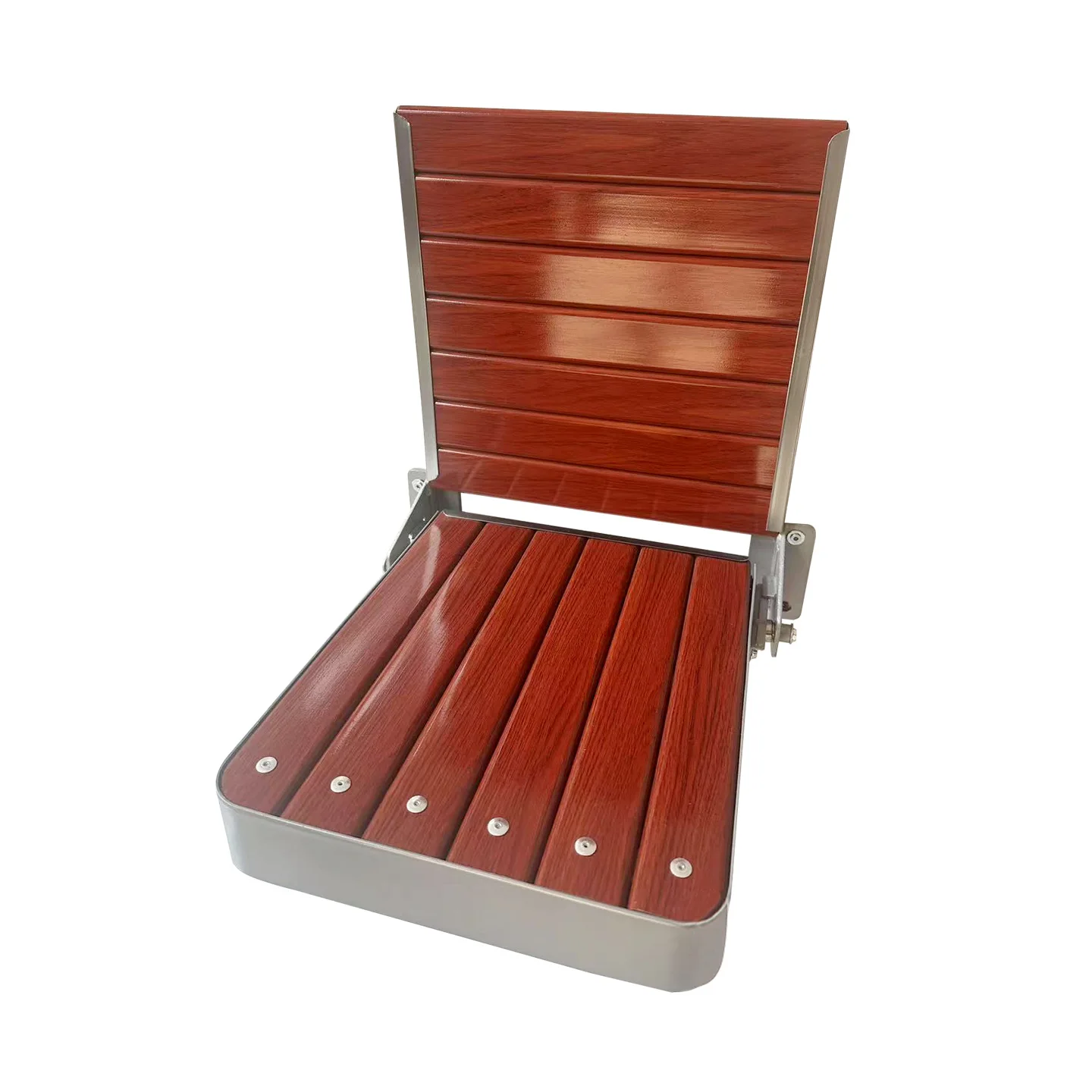 Automatic folding rebound chair, plastic wood RV outdoor modified special car seat, shoe change self-rebound chair