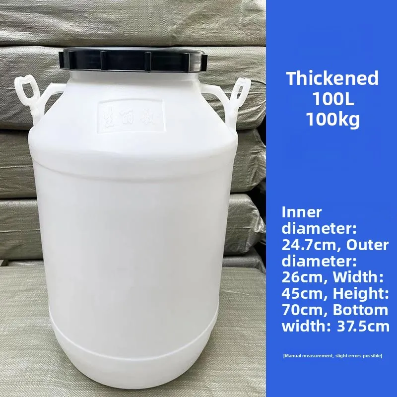 

Food ade Plastic Barrel with Tap Thi Household Lid Enzyme Barrel Sed Fermentation Wineing Barrel Large Water Storage