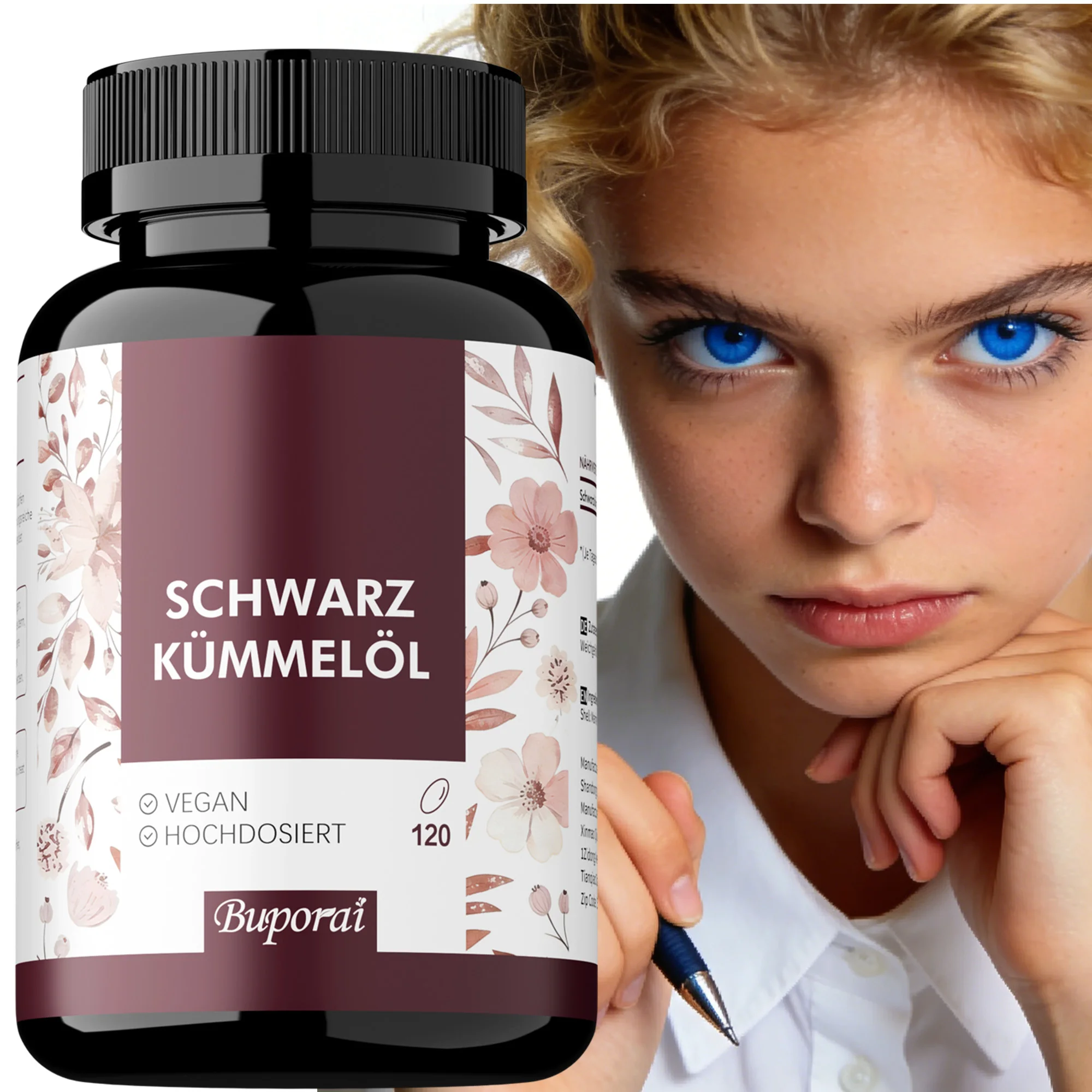 

Black Seed Oil Supplements - Antioxidants, Improve Mood, Replenishes Nutrients, Hair Growth, Enhances Immune Function, Non-GMO