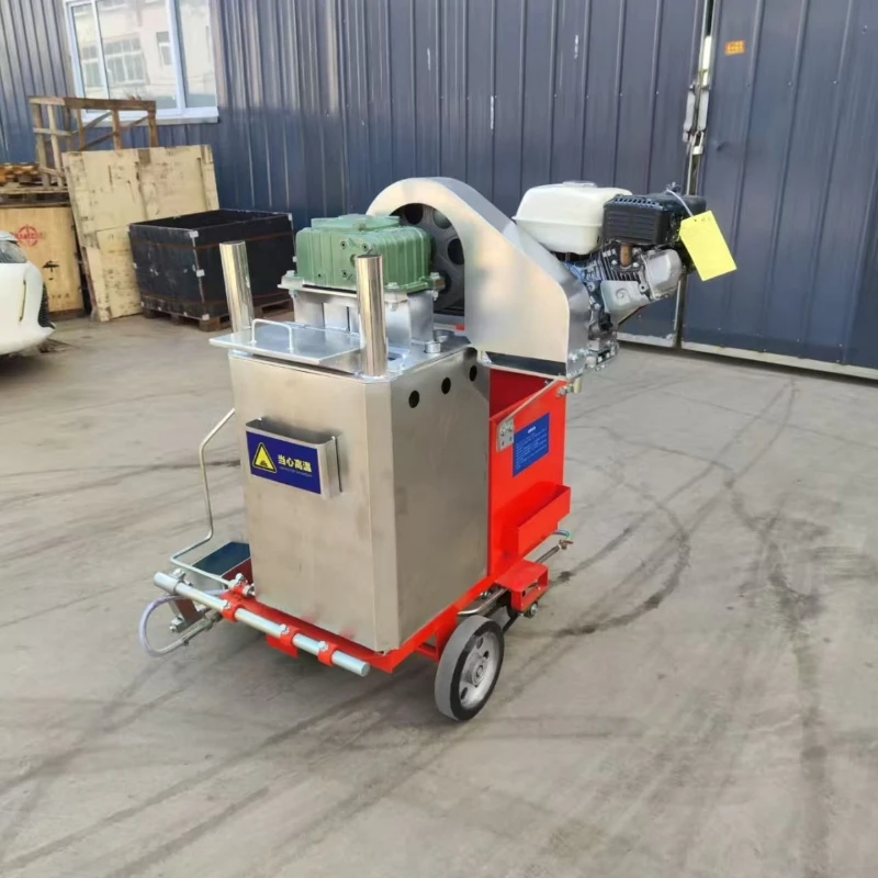 

Pushed automatic mixing hot melt type scribing machine for highway traffic marking