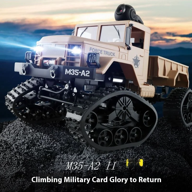 ラジコンミリタリートラック、fy001 4wd、頑丈、カメラ付きラジコンオフロードカー、シミュレーションrc、ミリタリートラック玩具