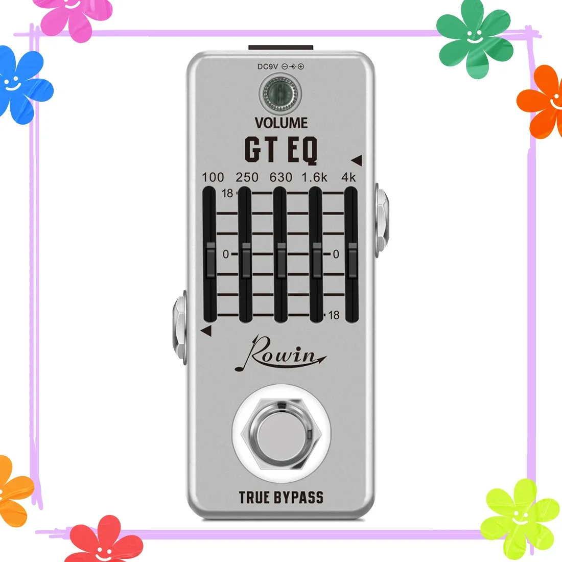 Rowin Equalizer GT EQ 5-Band Guitarra Effect Pedal Equalizer Effectors Mini Size True Bypass Pedal Electric Guitar Accessories
